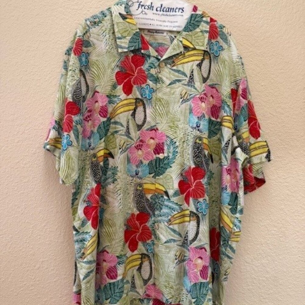 Tommy Bahama Tropical Toucan Pattern Cabana Shirt